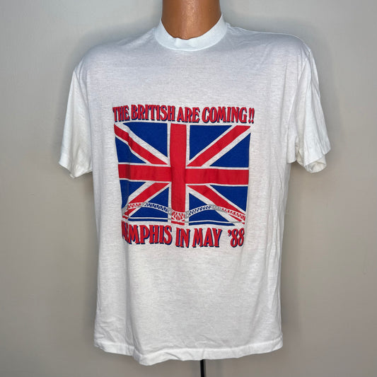 1980s Memphis in May Festival 88 The British are Coming T-Shirt, Champion Awards Size Large