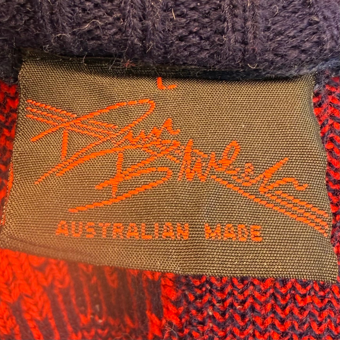 1990s Australia Sweater, Dun Blue Size Large, Koala Bears, Kangaroos, Boomerangs