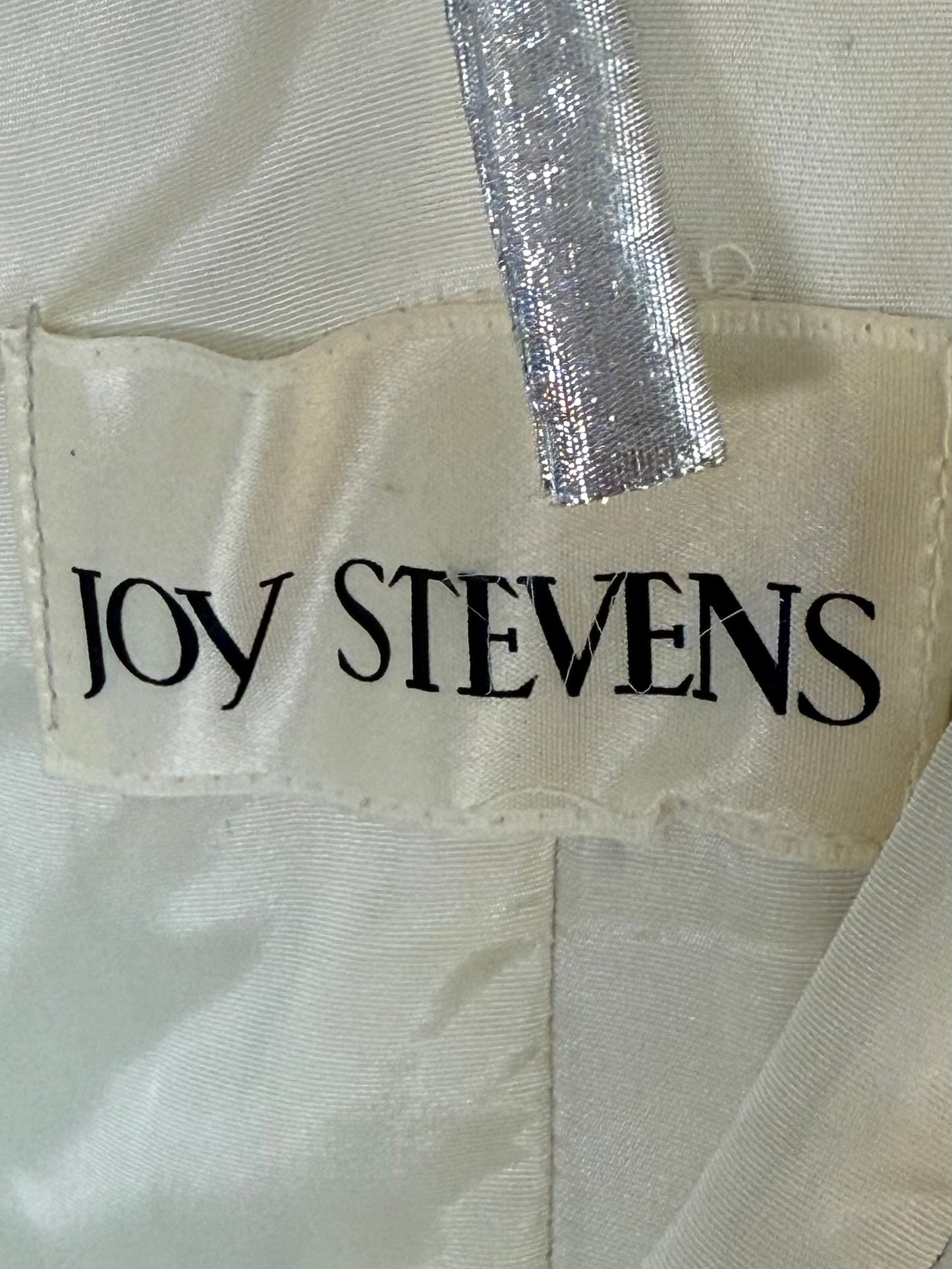 1980s Silver Lame Dress, Joy Stevens Size Small, 80s Prom
