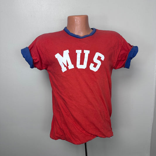 1980s MUS Red and Blue Reversible T-Shirt, Champion, Memphis University School