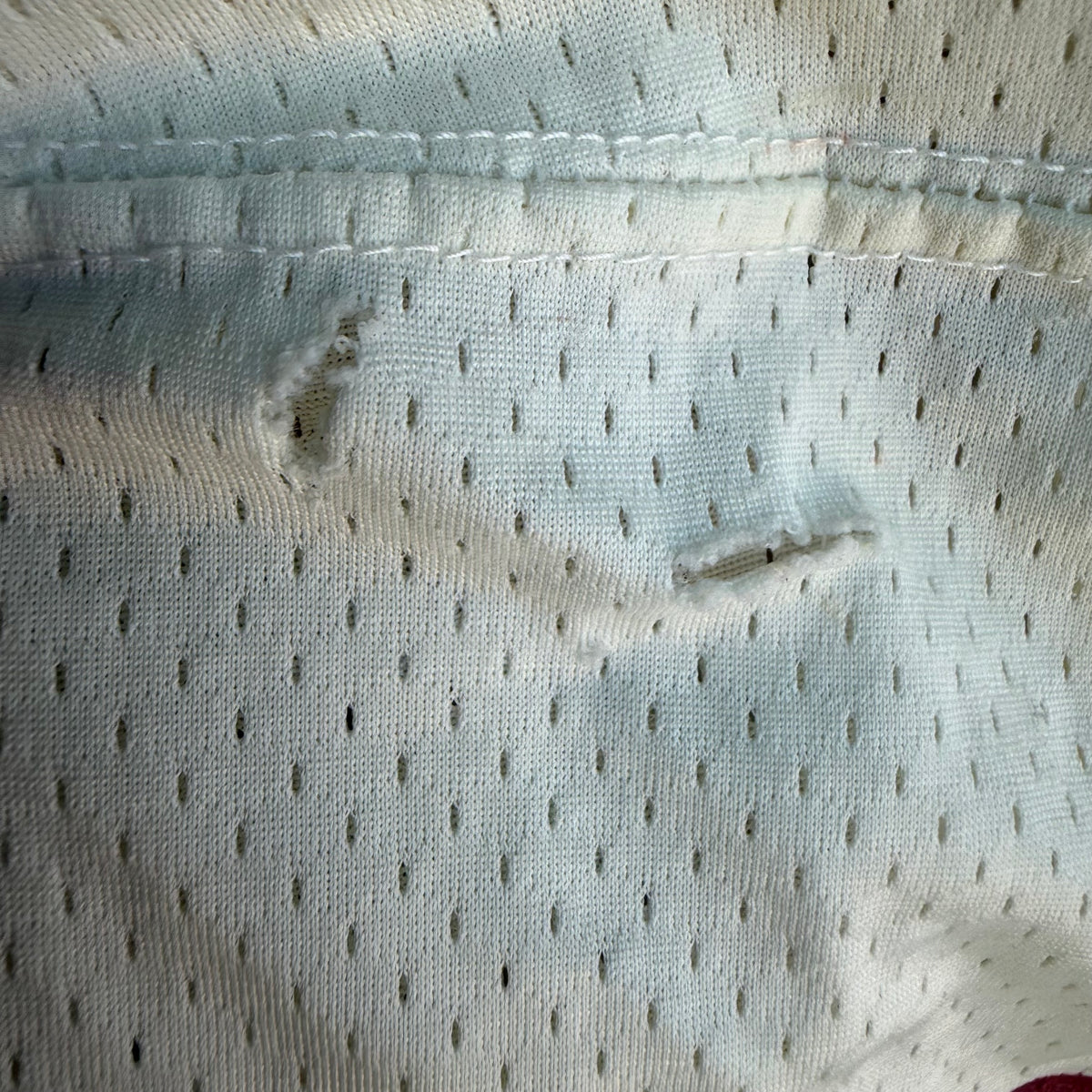 1970s White Mesh Jersey, Craigmont High School, Champion Products Size Large, No. 52