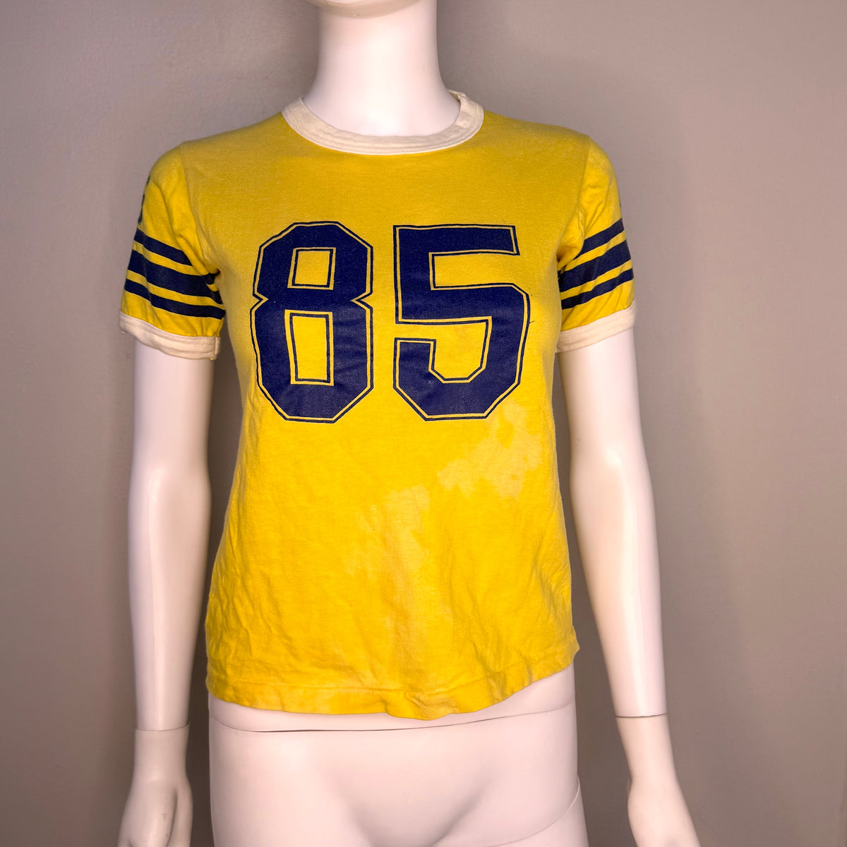 1960s/70s Kids' Jersey T-Shirt, Owenby Size Youth Medium/Adult XS, No. 85