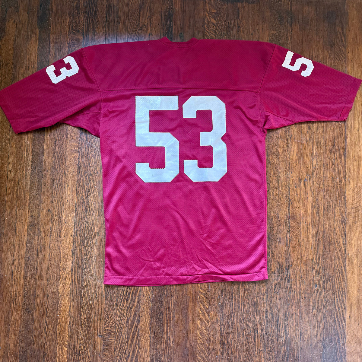 1970s Maroon Mesh Jersey, Champion Products Size XL, No. 53