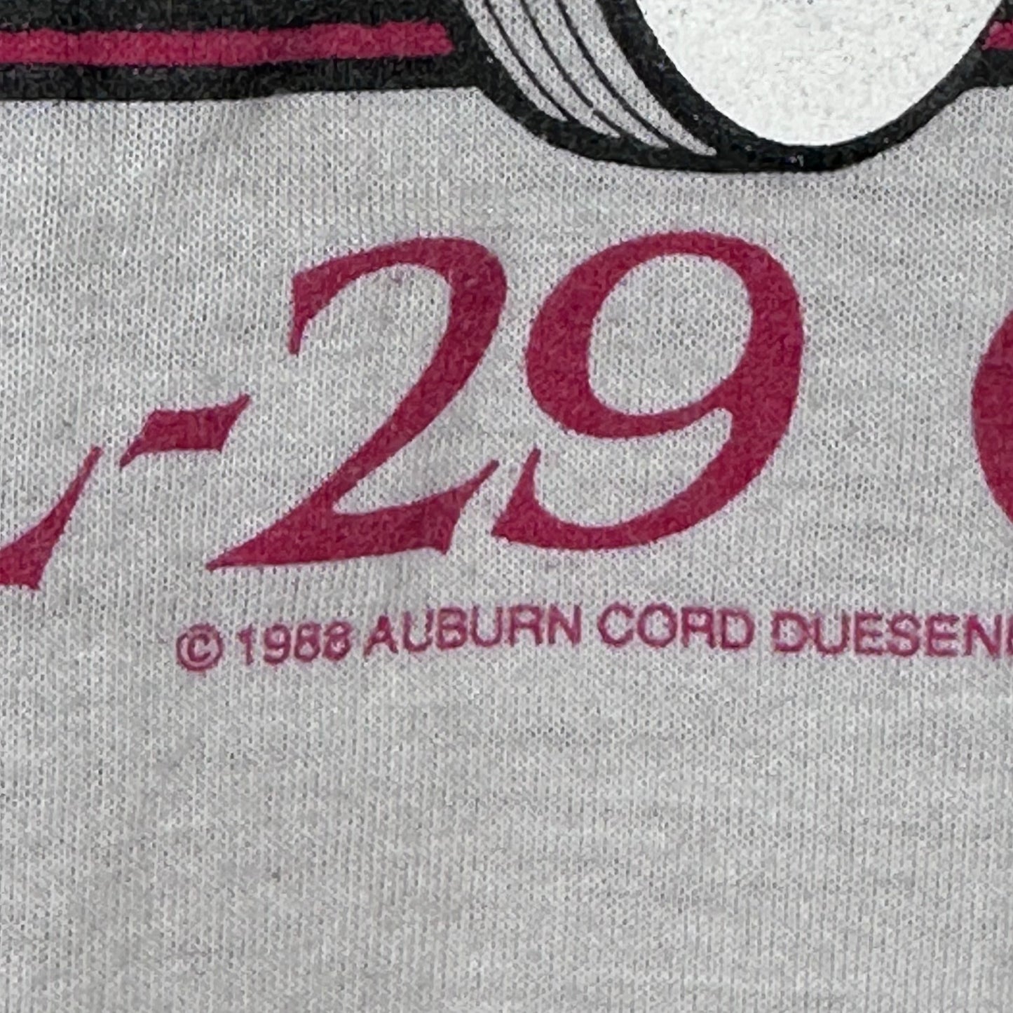 1980s L-29 Cord T-Shirt, Size Large, Auburn Cord Duesenberg Museum Festival, 1930s Antique Car