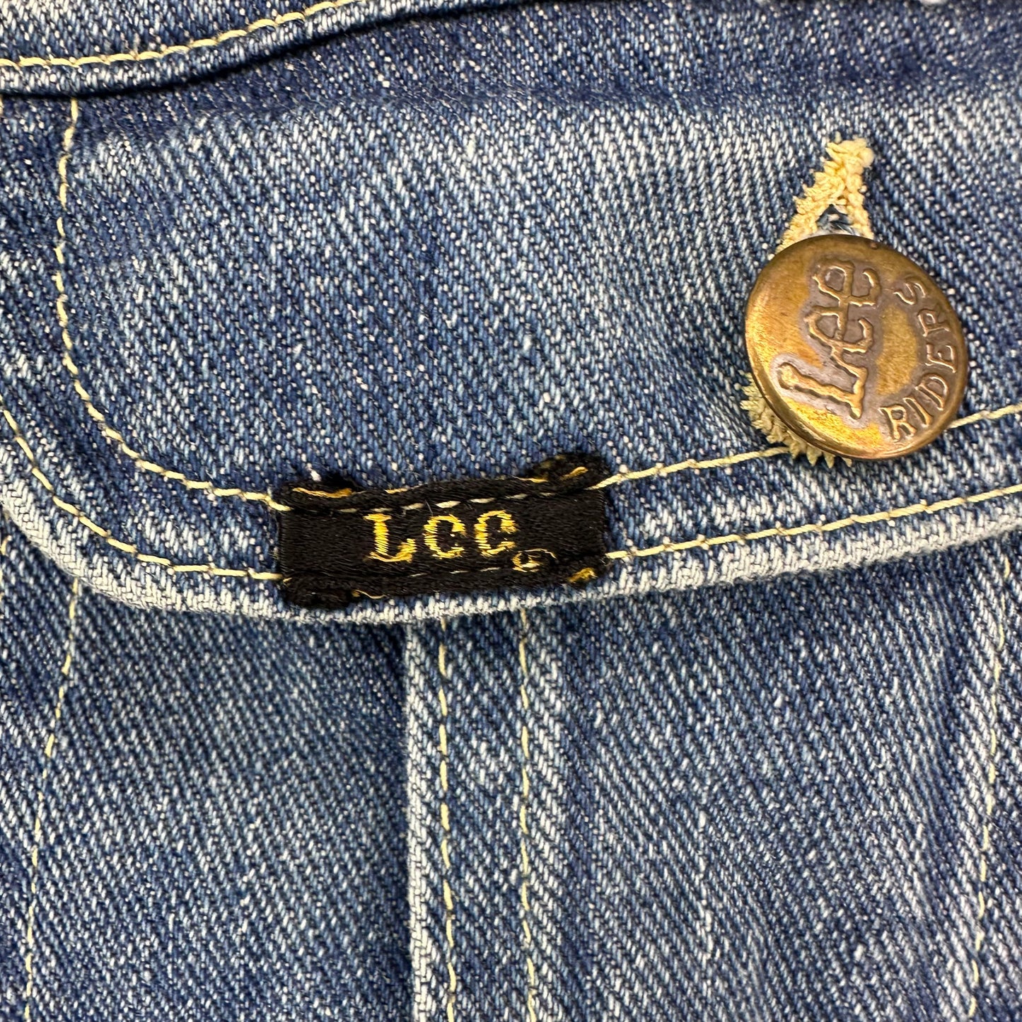 1970s Lee 101J Denim Jacket, 42 Long, Size Medium