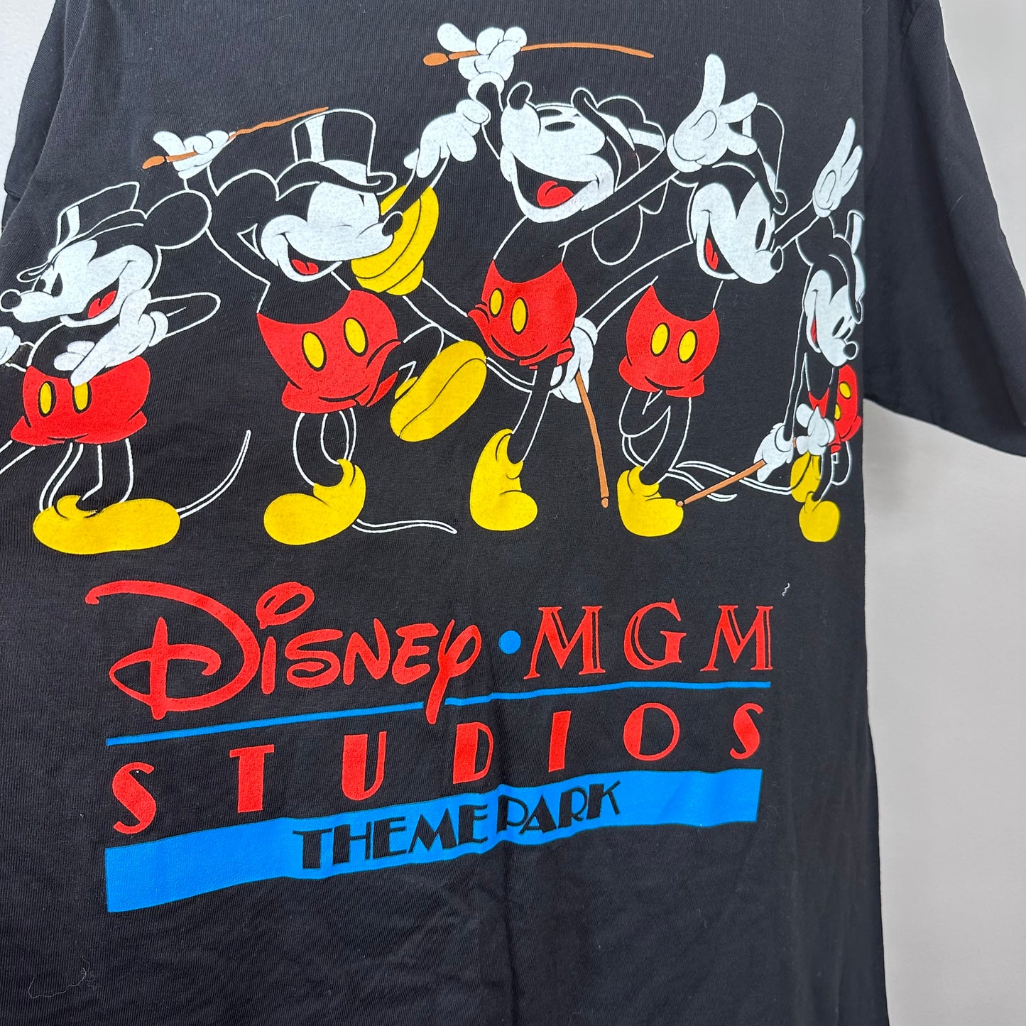 1990s Walt Disney World MGM Studios Theme Park T-Shirt, Disney Designs Size XXL, Dancing Mickey Mouse, Deadstock with Tag