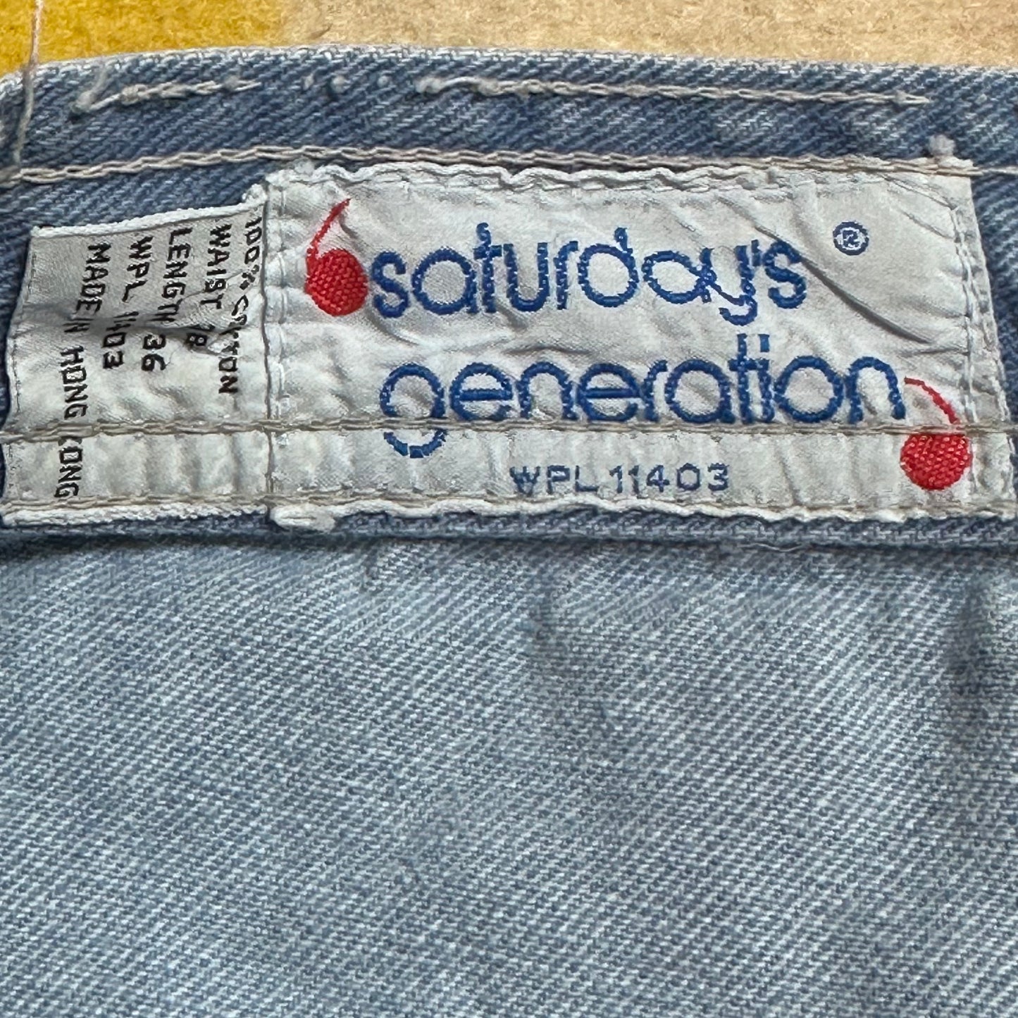 1970s Bell Bottom Jeans with Pintucks, Saturday’s Generation, 33.5"x33.25"