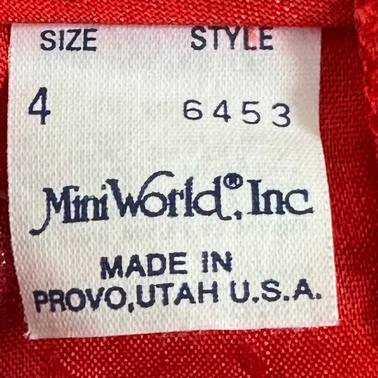 1980s Red Polka Dot Frilly Dress, Mini World Size 4