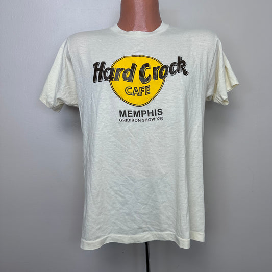 1980s Hard Crock Cafe Memphis Gridiron Show 1988 T-Shirt, Screen Stars Size Medium