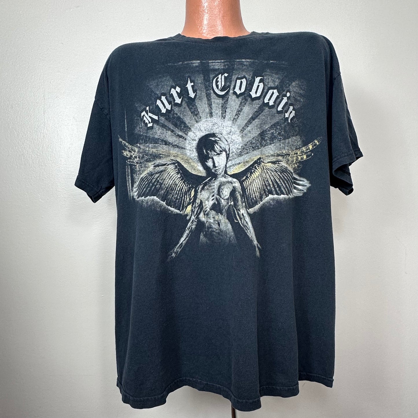 1990s/Y2K Kurt Cobain Angel T-Shirt, Hanes Size XL