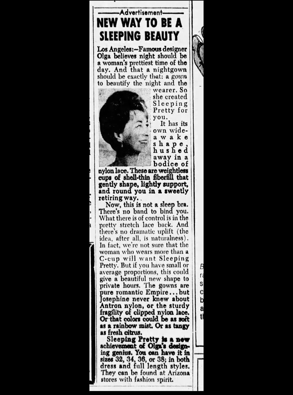 1960s/70s Olga Sleeping Pretty Nightgown, Pastel Pink, Size 34, Full Length