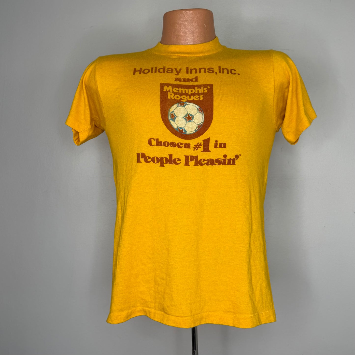 1980s Memphis Rogues Soccer T-Shirt, Holiday Inns Inc Chosen #1 in People Pleasin, Super Screen Stars Size Small