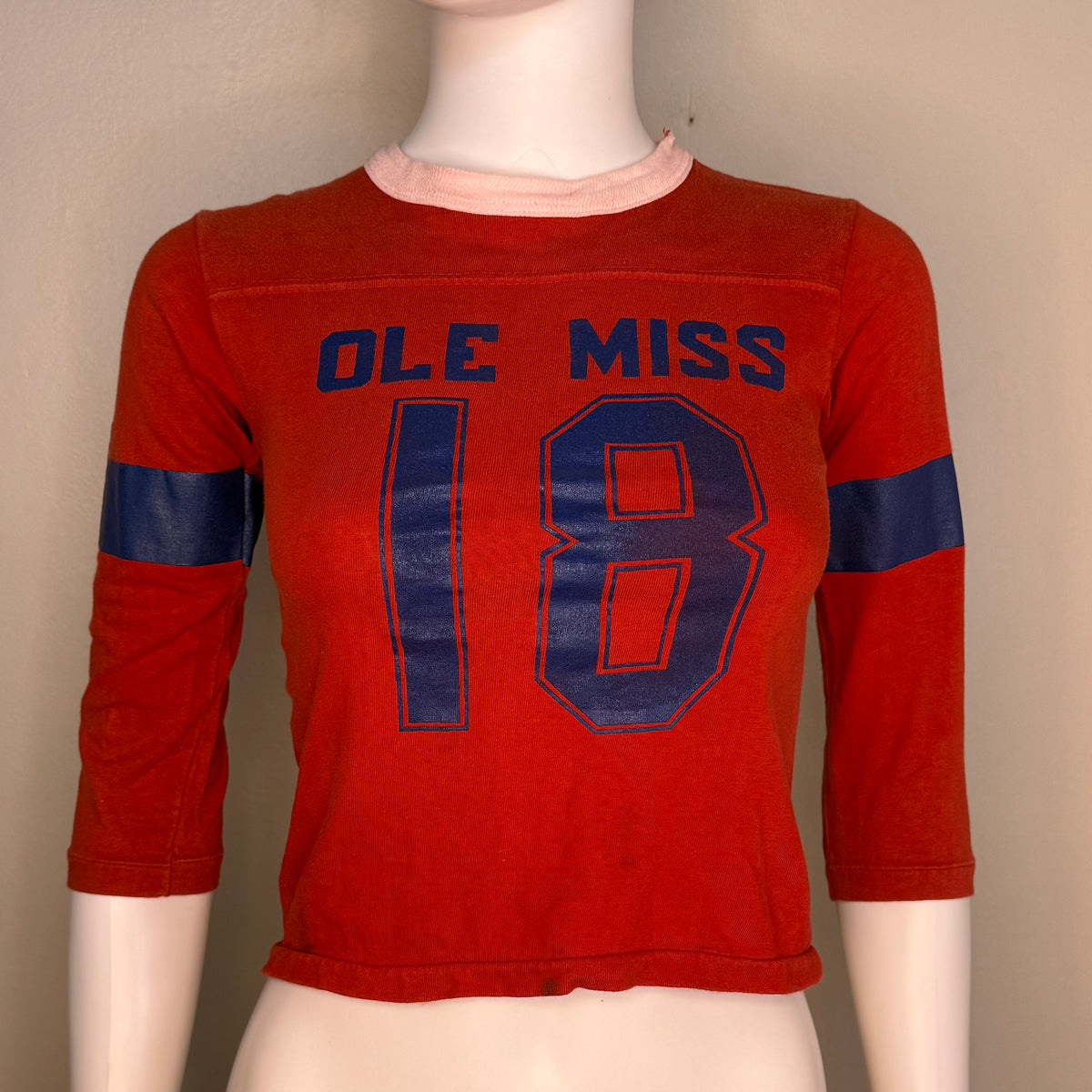 1960s/70s Kids' Ole Miss Archie Manning Jersey T-Shirt, Owenby Size 10/12, No. 18
