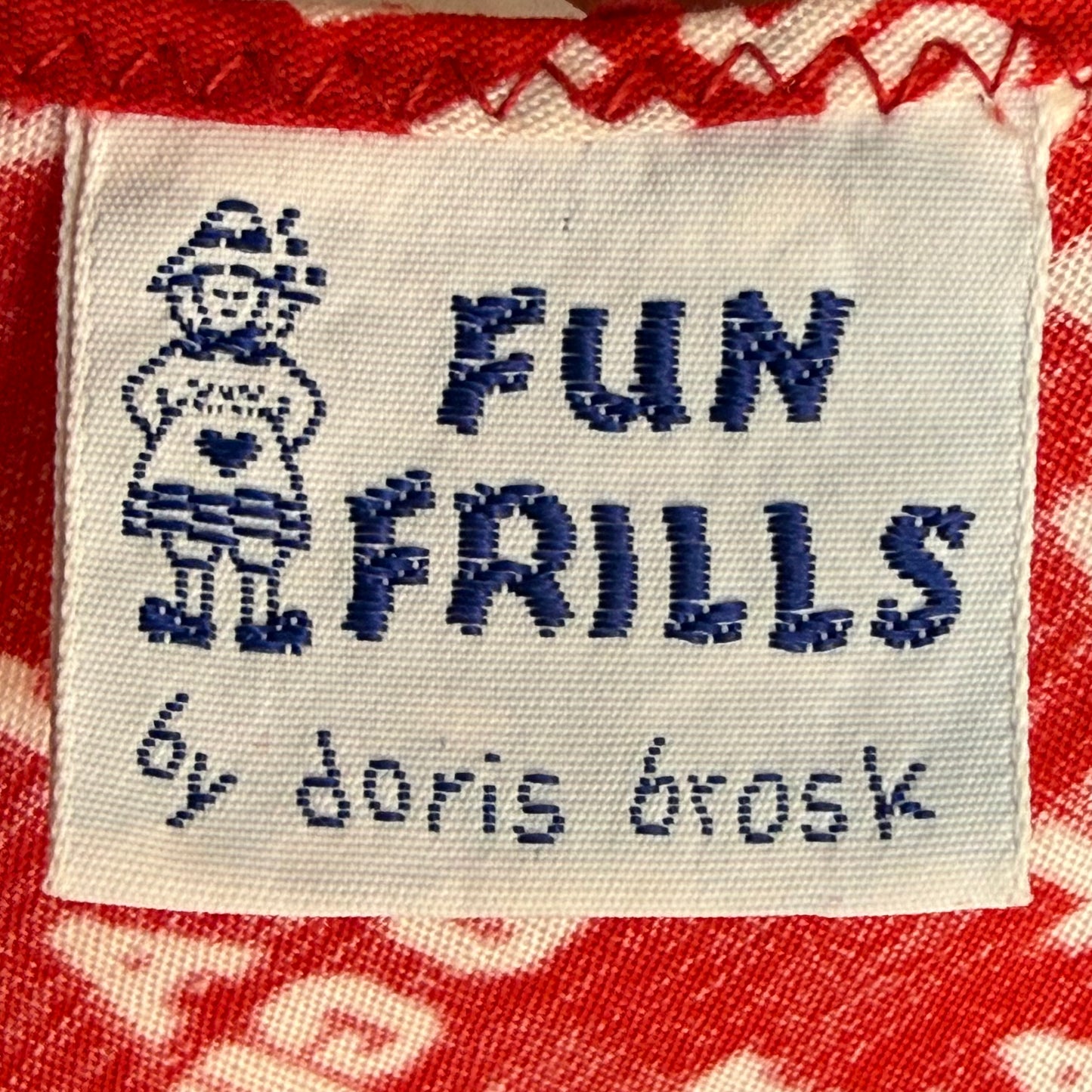 1970s Girls' I Am A Good Girl Dress, Fun Frills by Doris Brosk Size 7/8