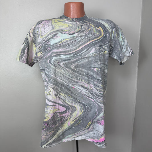 1980s Pastel Marble Dye t-Shirt, Stedman Size L/XL