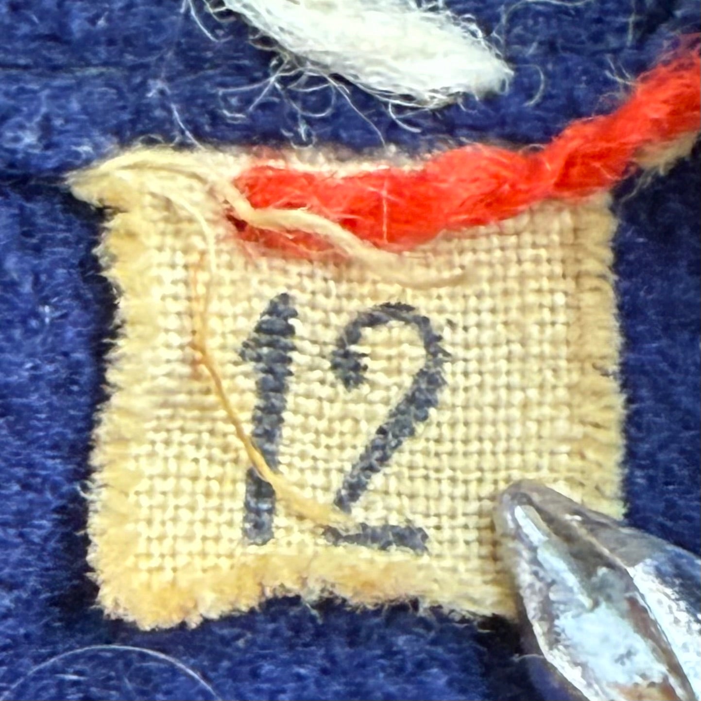 1940s Navy Blue Embroidered Mexican Tourist Jacket, Size Small