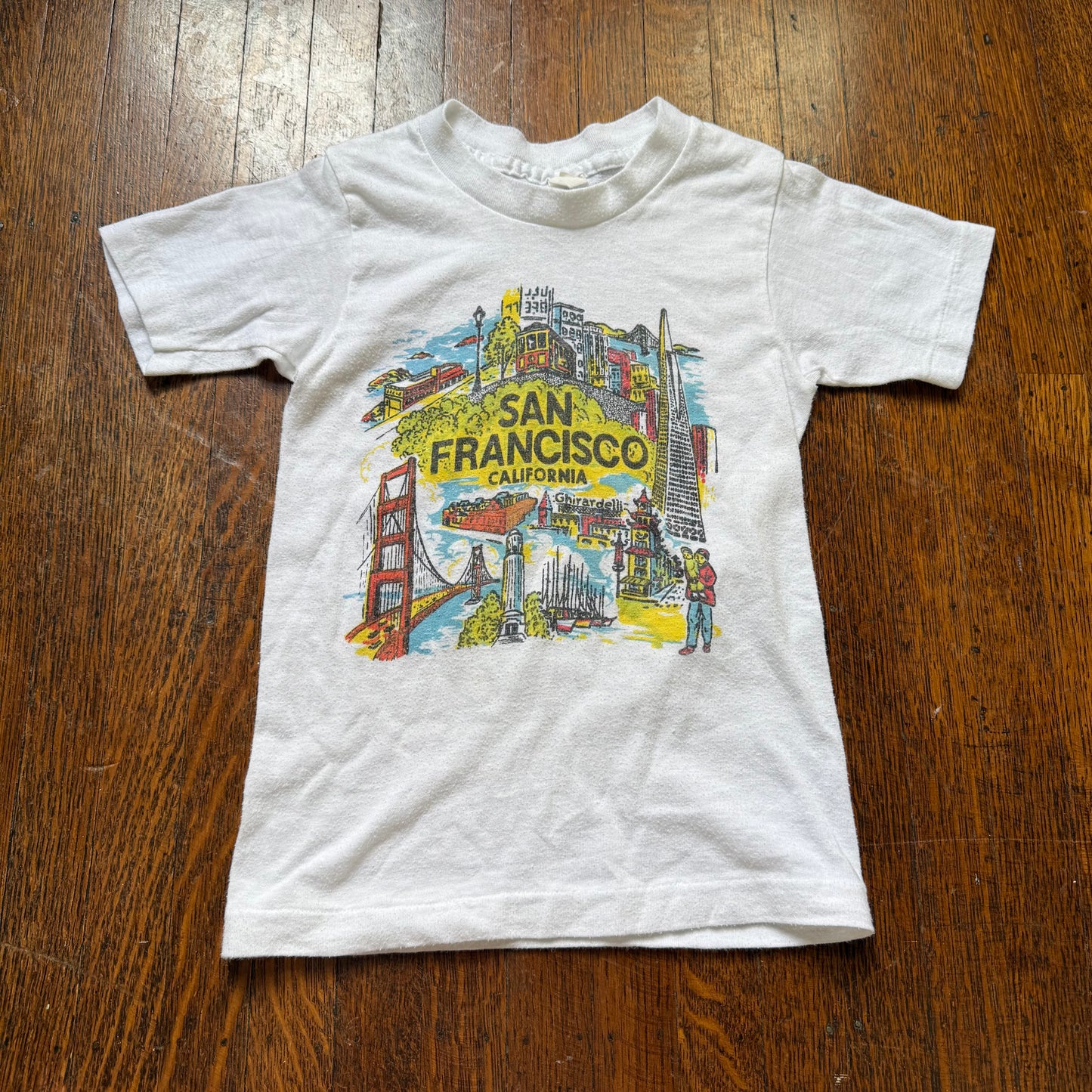 1970s Kids' San Francisco California T-Shirt, Wright’s Knitwear Size 6