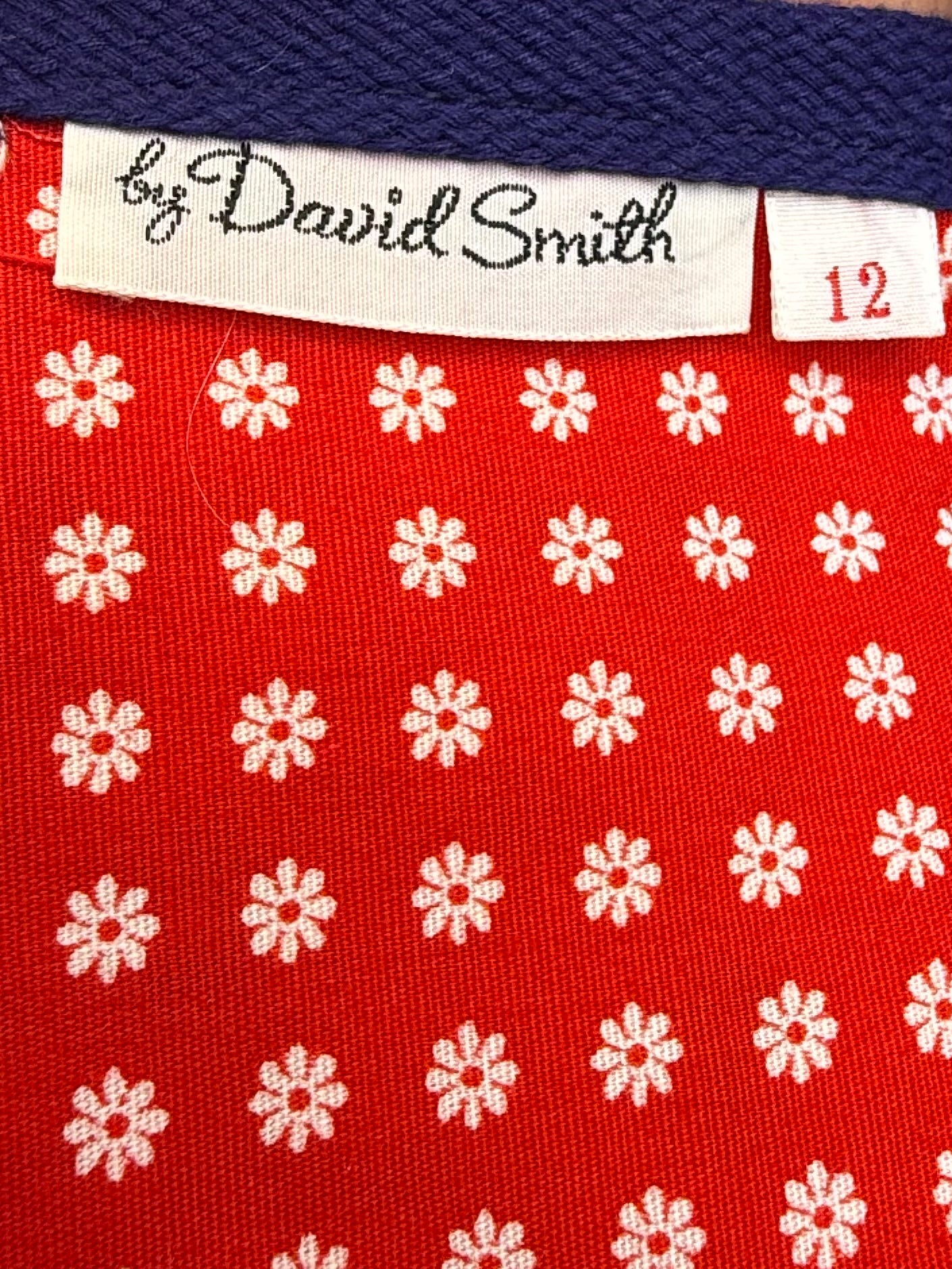 1960s/70s Bandana Print Maxi Wrap Skirt, by David Smith Size Small, Red White & Blue