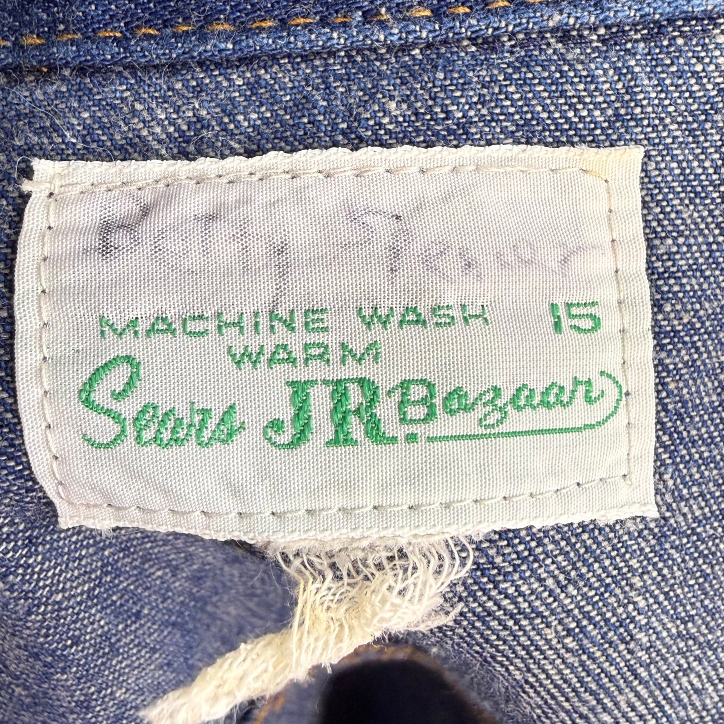 1970s Women’s Denim Jacket, Sears Jr Bazaar Size S/M