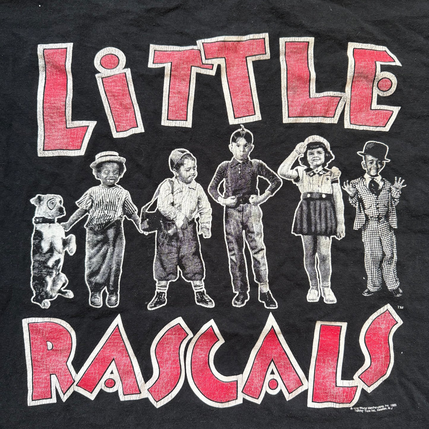 1990s Little Rascals T-Shirt, Fruit of the Loom Size XL, Our Gang