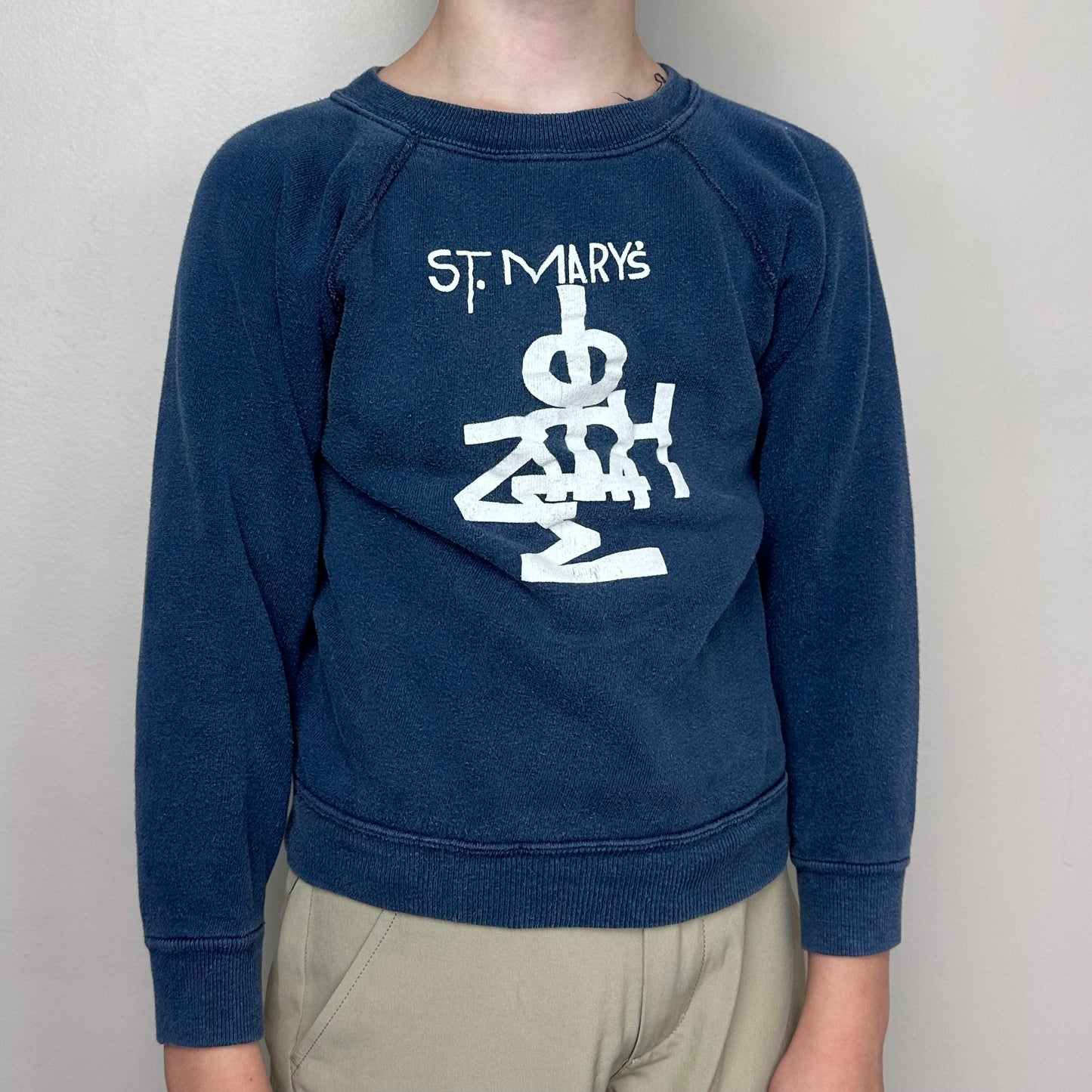 1970s St Mary’s School Memphis Sweatshirt, Champion Blue Bar Size Youth 7/8