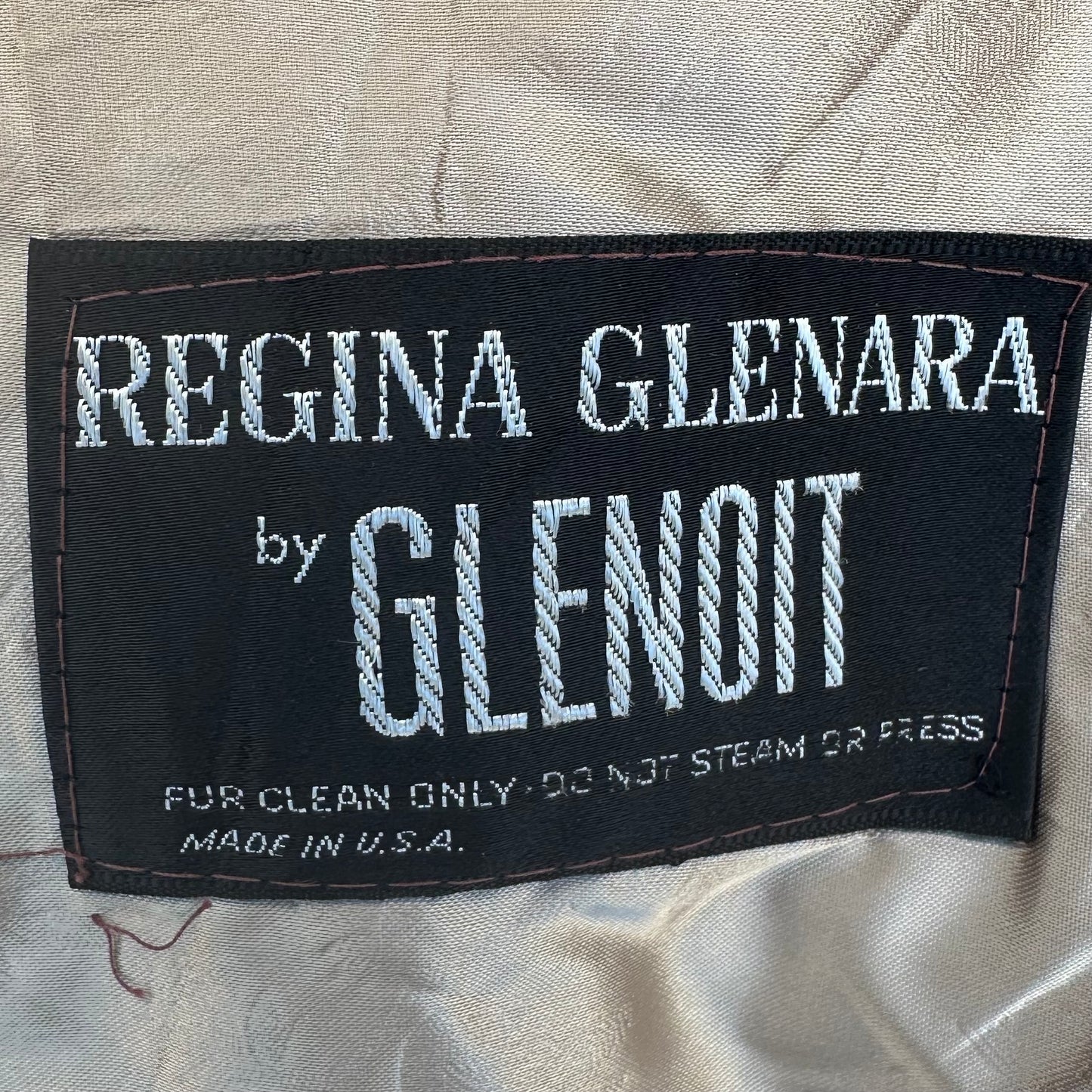 1960s Faux Fur Cape, Regina Glenara by Glenoit, Scalloped Hem