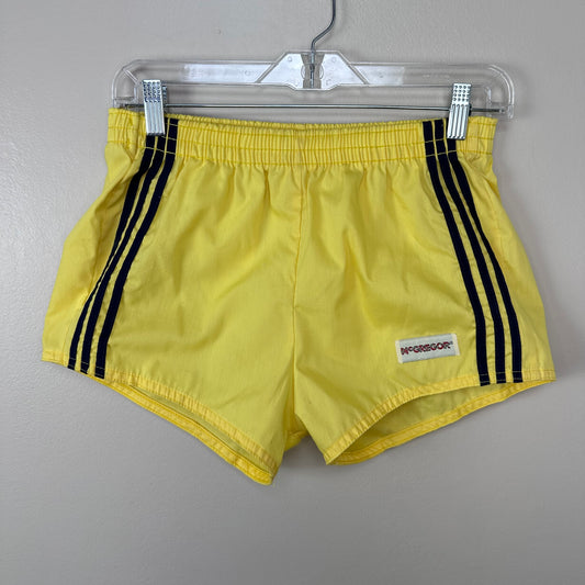 1980s Men’s McGregor Swimsuit, 27-36" Waist, Yellow with Stripes