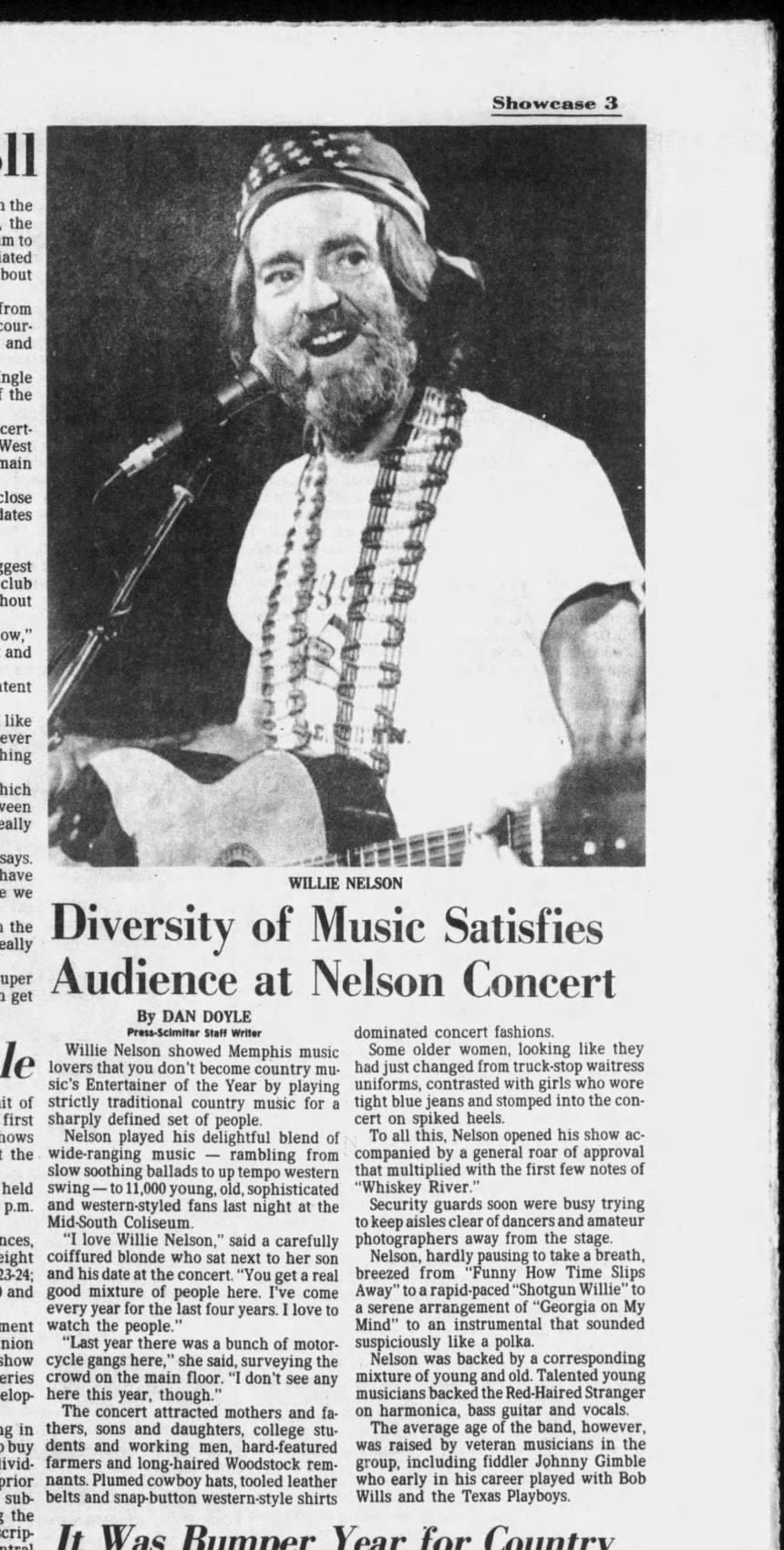 1970s Willie Nelson Concert T-Shirt, Bonnie Raitt, Mid South Coliseum Memphis, Fantasy Size Small, Parking Lot Tee