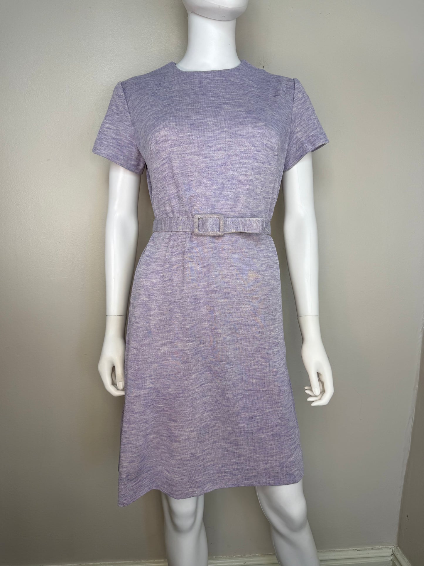 1960s/70s Lavender Dress and Vest Set, Size Large
