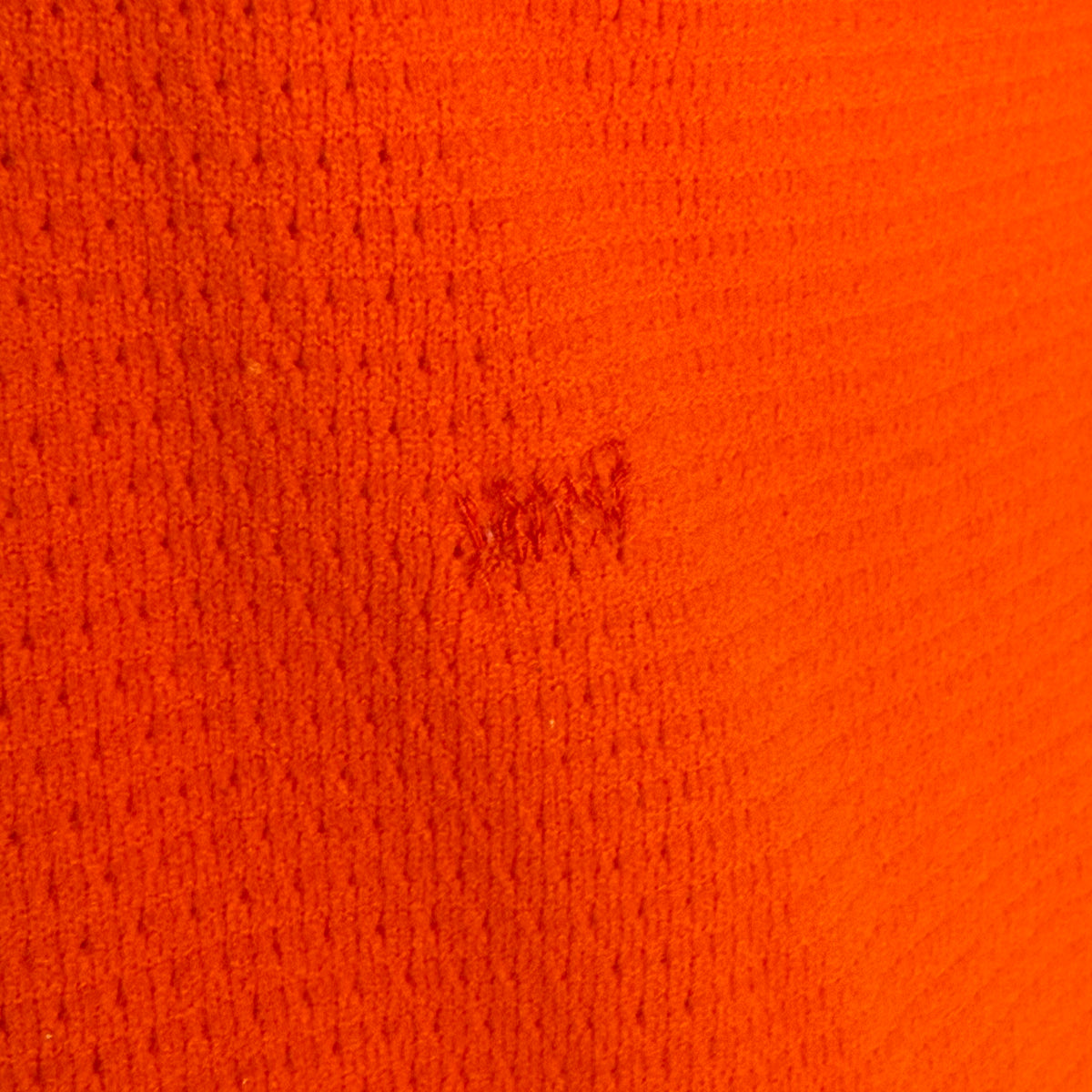 1960s/70s Orange Mesh Jersey T-Shirt, State Line Meat Co, York Arms Co Sporting Goods Memphis Size Small, No. 8
