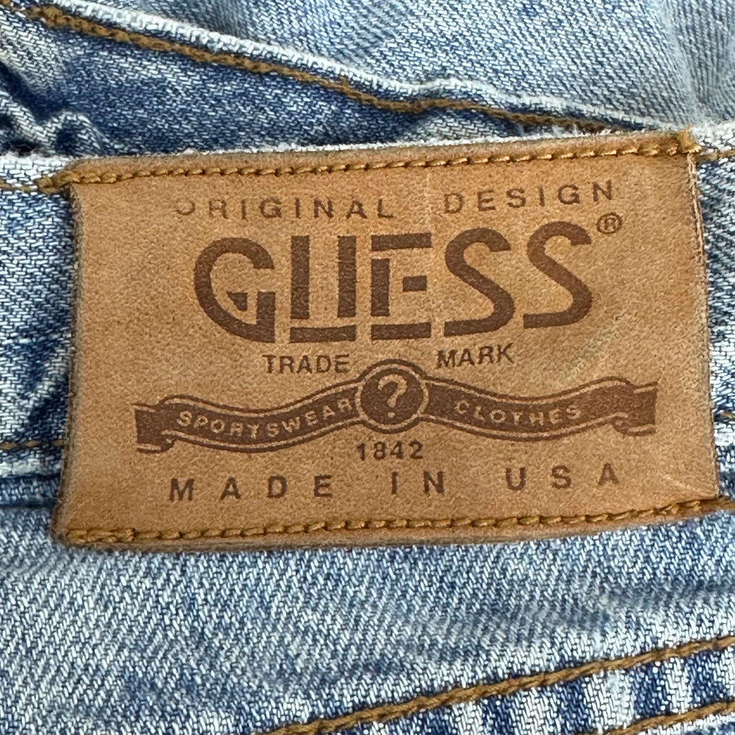 1980s Guess Jeans Shorts, Blue Denim, Georges Marciano, 30.5" Waist