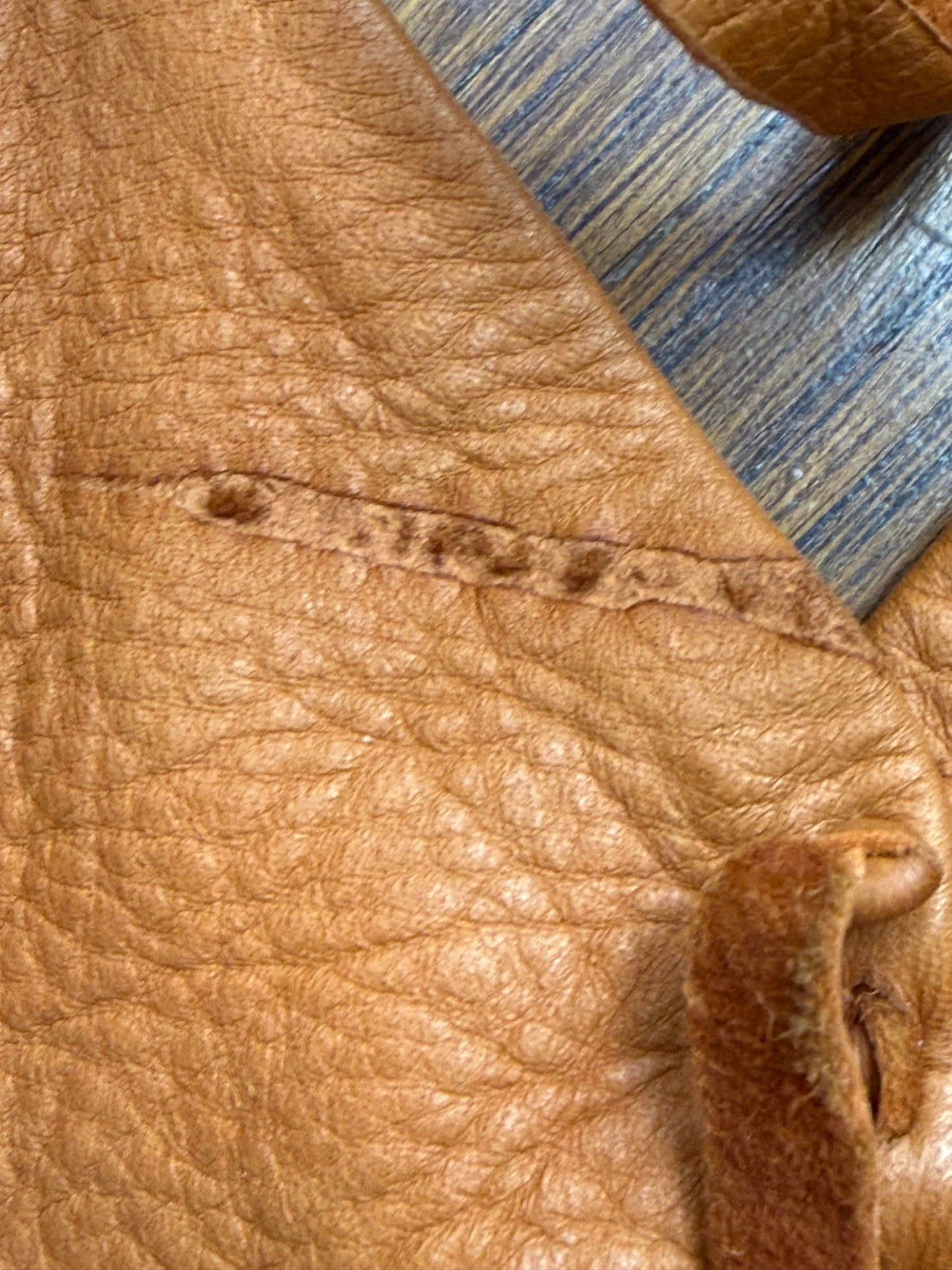 1970s Brown Leather Hide Halter Top, Cropped, Open Back, Handmade Size XS-Small