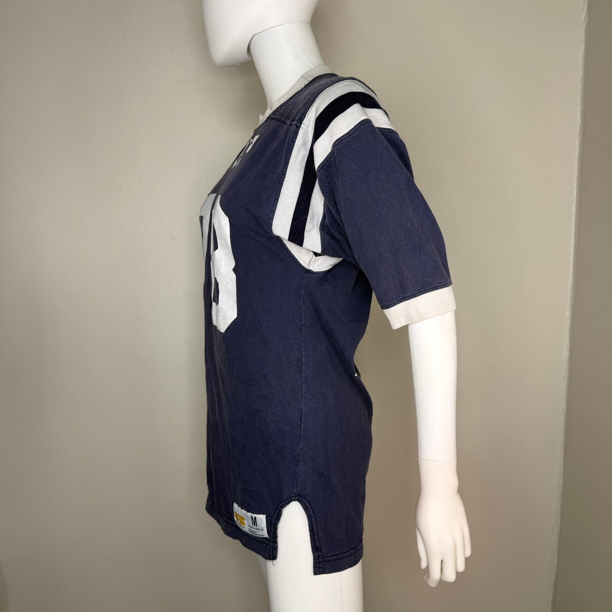 1970s Prep Senior 78 Blue Cotton Jersey T-Shirt, Russell Athletic Size Small