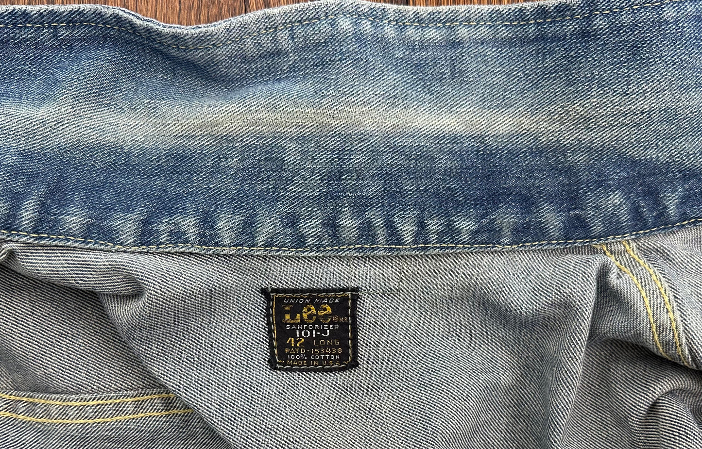 1970s Lee 101J Denim Jacket, 42 Long, Size Medium