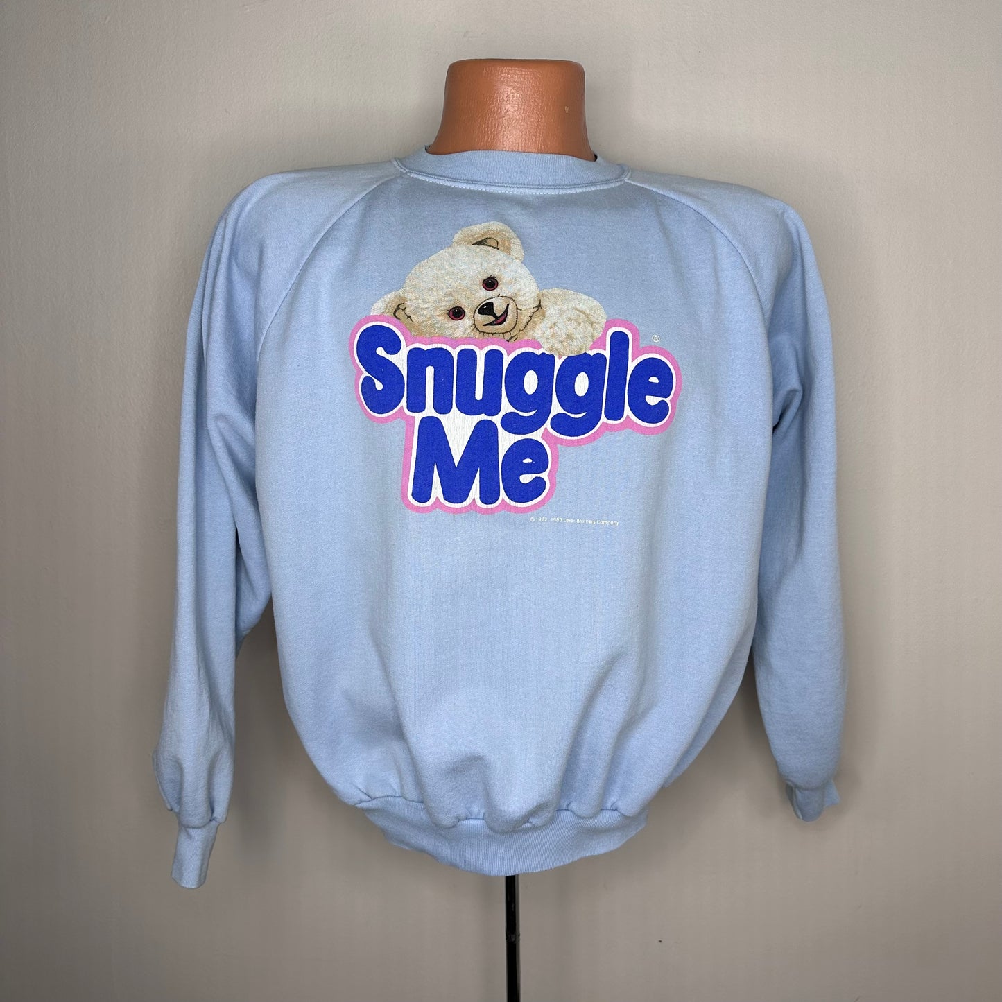 1980s Snuggle Me Bear Sweatshirt, Size Medium/Large, Snuggle Fabric Softener Promo