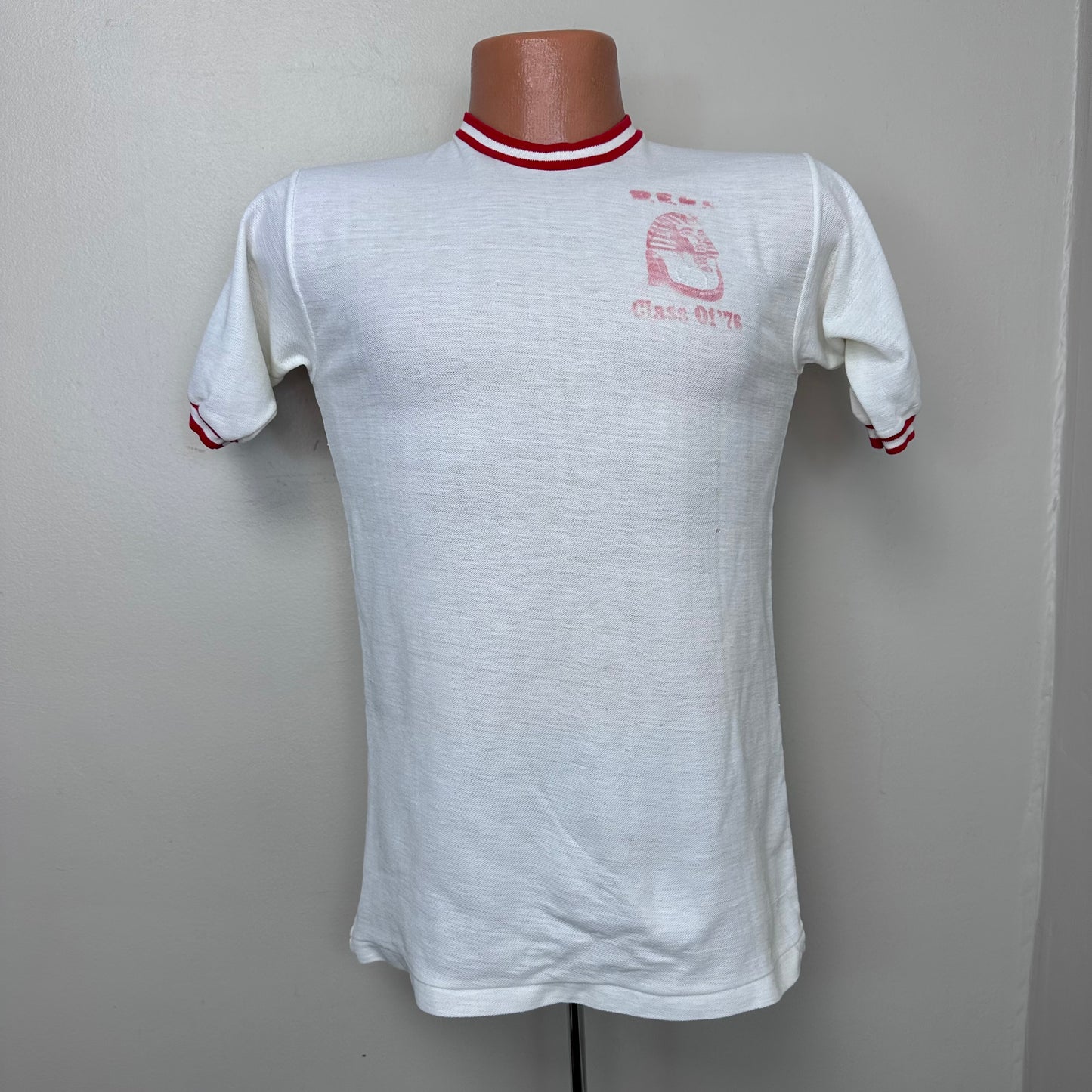 1970s Raleigh Egypt High School Class of 76 T-Shirt, Velva Sheen Size XS/Small