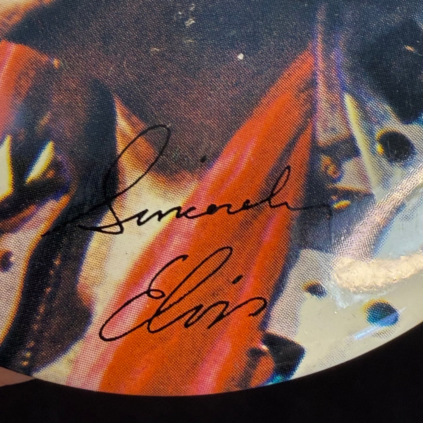 Sincerely Elvis Presley Pinback Button, 3 3/8"