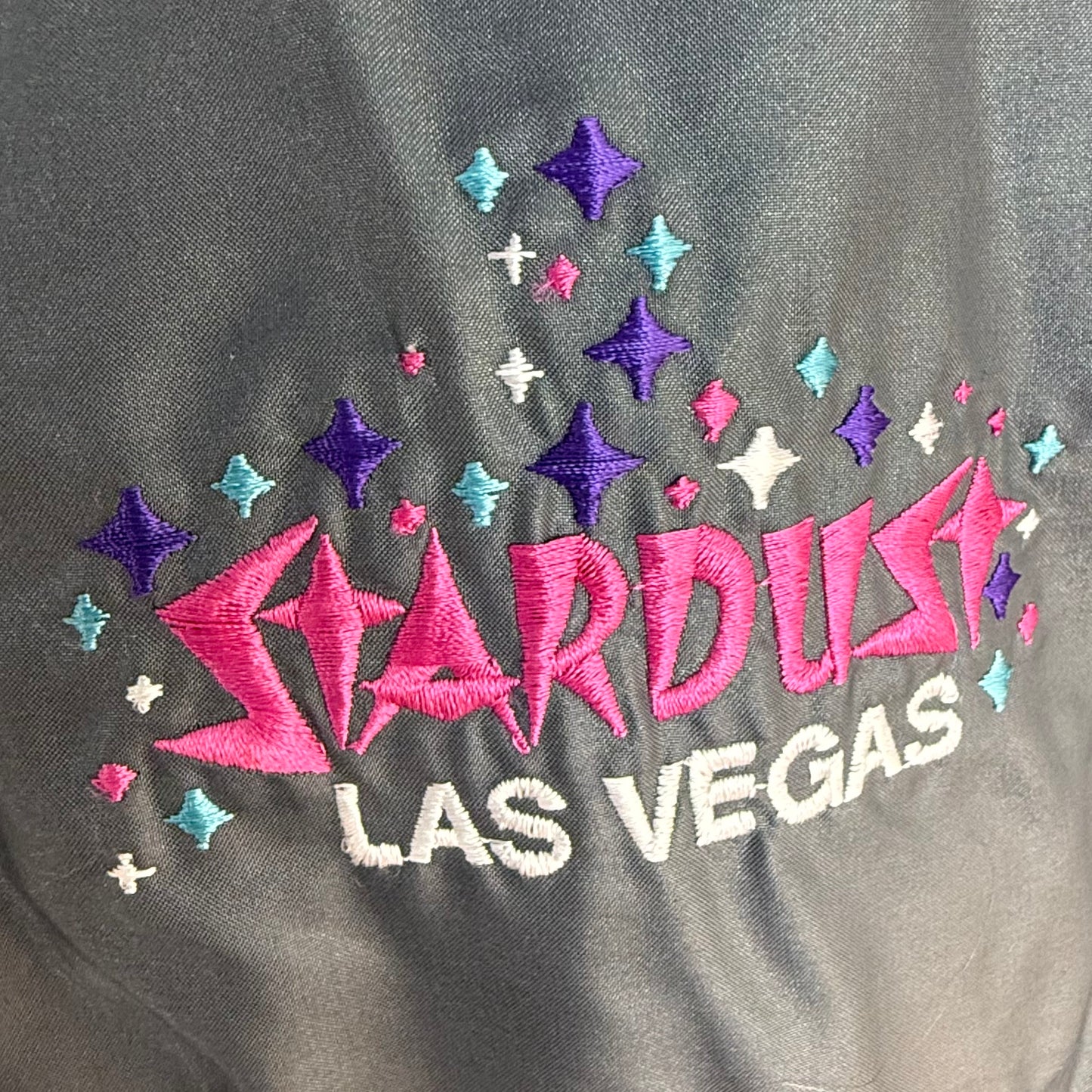 1970s/80s Stardust Las Vegas Jacket, Casino Resort, King Louie Pro Fit Size Medium, Grey Windbreaker with Hidden Hood