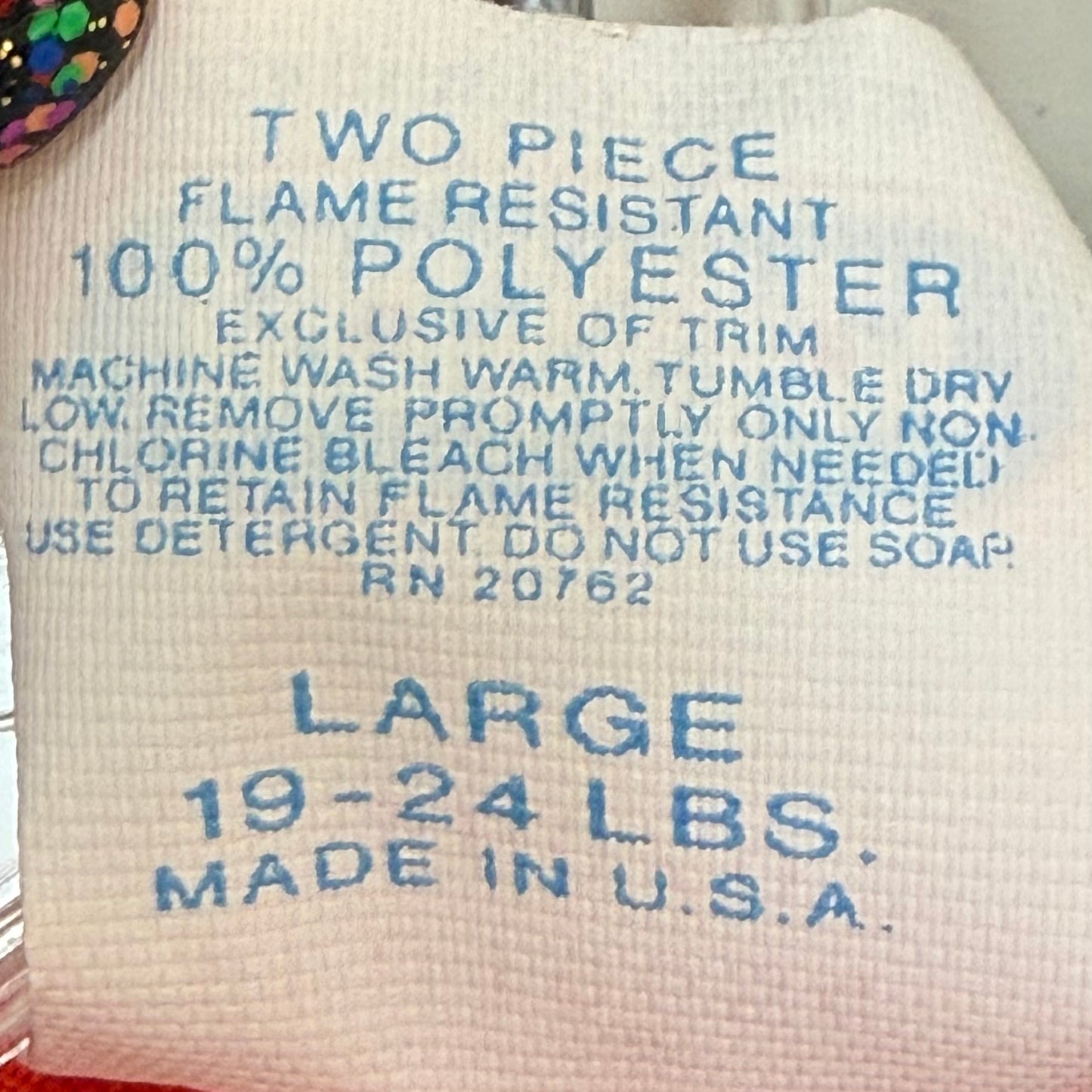 1980s/90s Baby Santa Suit Footie Pajamas with Hat, Kessler Size 9-12m, Two Piece Outfit Costume, Christmas Jumpsuit, New with Tags