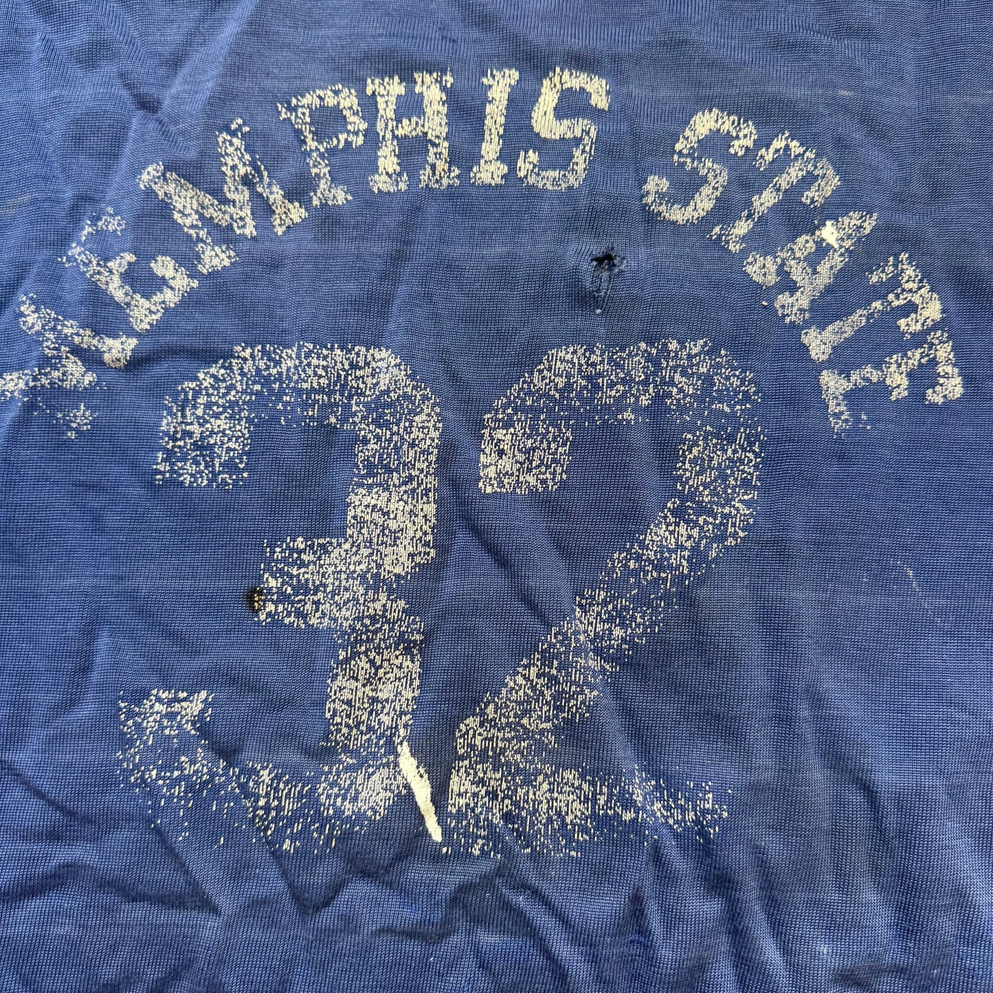 1970s Memphis State University Durene Jersey T-Shirt, Velva Sheen Size Medium, Distressed