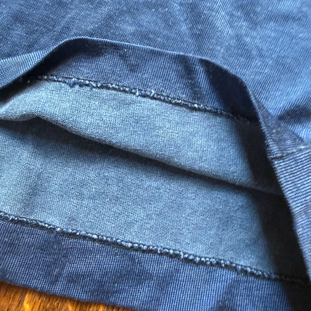 1970s Navy Blue Jersey, Champion Products Size Youth XL/Adult Small, No 89, Distressed