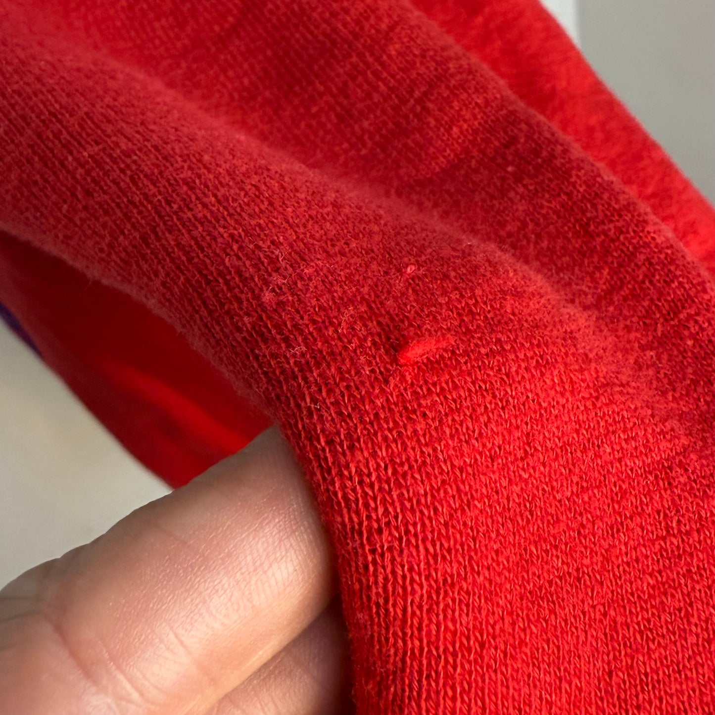 1950s Westside Wildcats Sweatshirt, Red with Blue Flocked Cat, Size Medium-Large