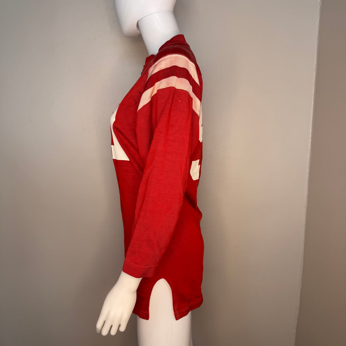 1960s Red Durene Jersey, Size Medium, No 51, Distressed