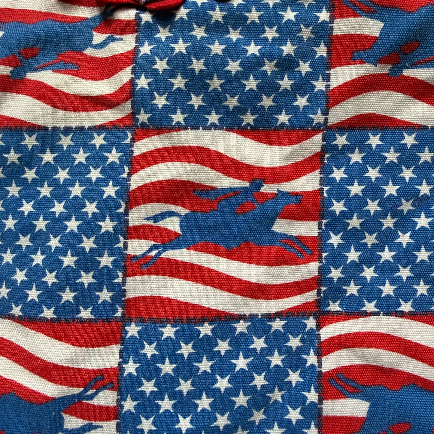 1970s USA Bicentennial Print Girl’s Jumper, Overall Dress, Handmade Size 3T