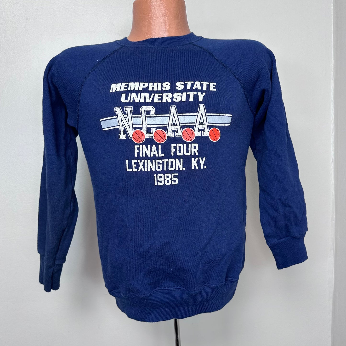 1980s Memphis State University Basketball Sweatshirt, NCAA Final Four Lexington KY 1985, Champion Size Small