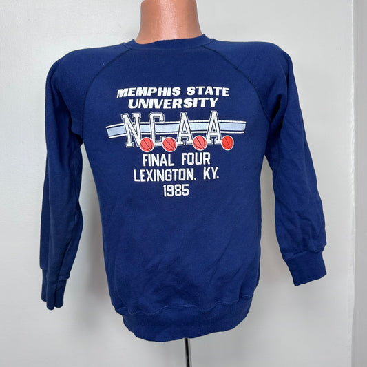 1980s Memphis State University Basketball Sweatshirt, NCAA Final Four Lexington KY 1985, Champion Size Small