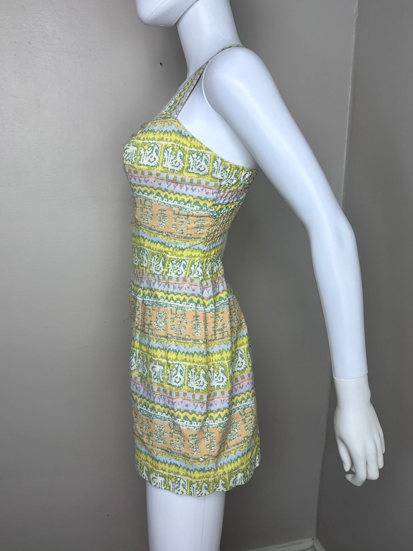 1950s Pastel Stripe Romper, Rose Marie Reid Swimsuit Size XS, Playsuit