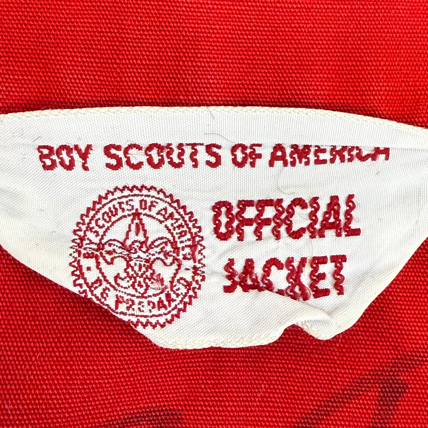 1960s Boy Scouts of America Red Jacket with 60s/70s BSA Camp Patches, Size Small, Order of the Arrow, Distressed