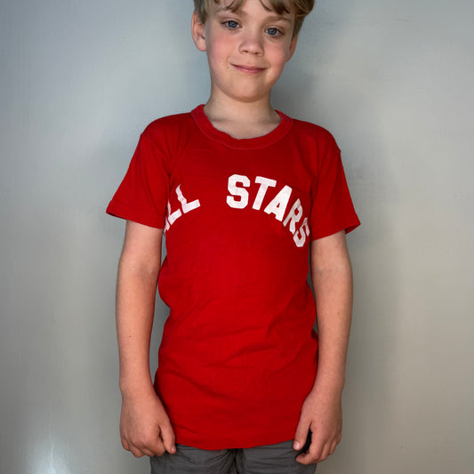 1970s Kids’ All Stars 1 T-Shirt, Russell Athletic, Little League Baseball Tee Size Youth Medium