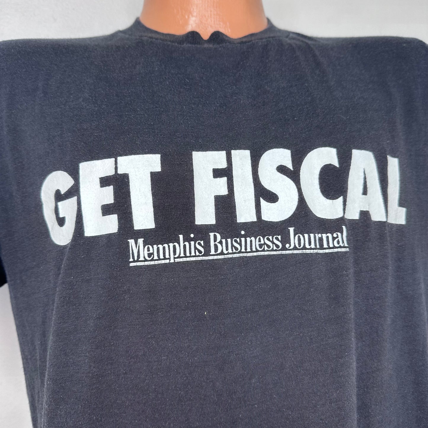 1980s Get Fiscal Memphis Business Journal T-Shirt, Screen Stars Size Medium